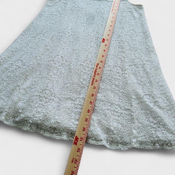 Free People Sleeveless Lace Mini Dress Back Cutout Ivory Wedding Party - Picture 9 of 13